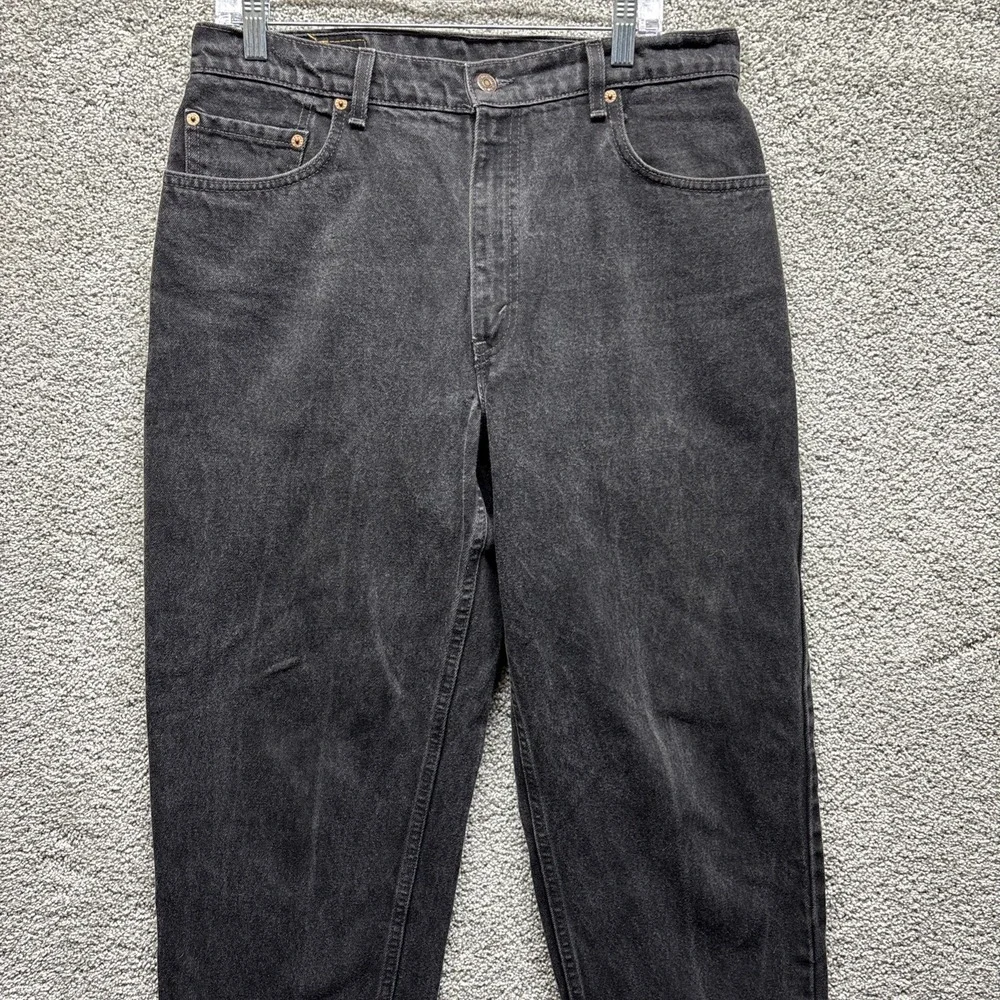 VTG 90s Levis 560 Jeans Black Denim 34x34 Loose Fit Tapered Leg Made in‎ USA